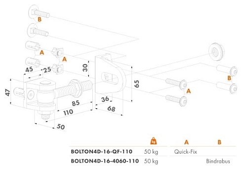 Купить Прикручиваемая петля Locinox (Бельгия) BOLTON4D-16-QF — для калитки и ворот в Белореченске